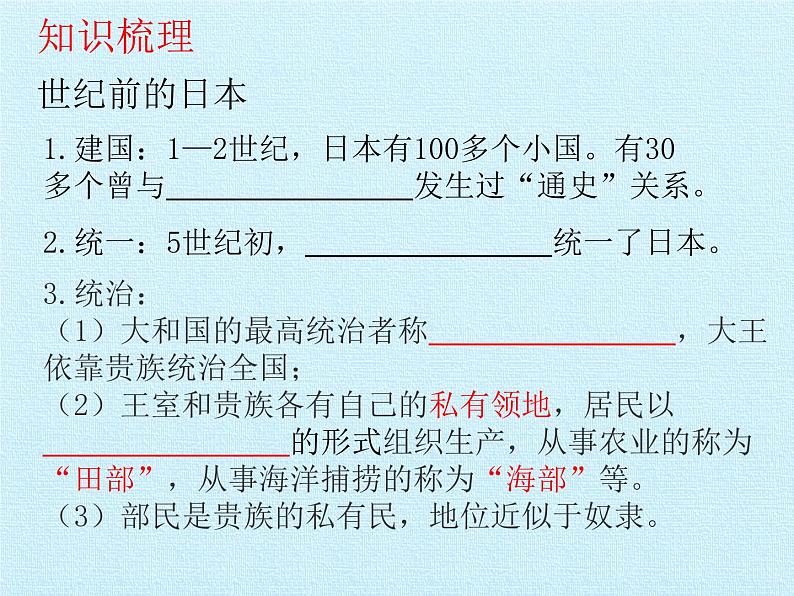 部编版九年级上册 历史 课件 第四单元 封建时代的亚洲国家 复习课件第4页