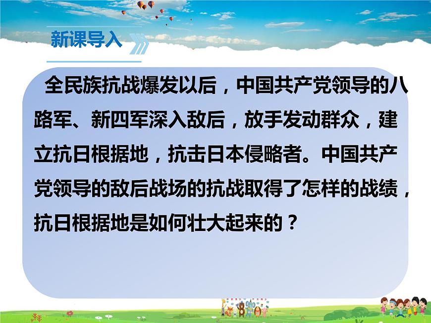 人教版歷史八年級上冊  第21課  敵后戰(zhàn)場的抗戰(zhàn)【課件】第2頁