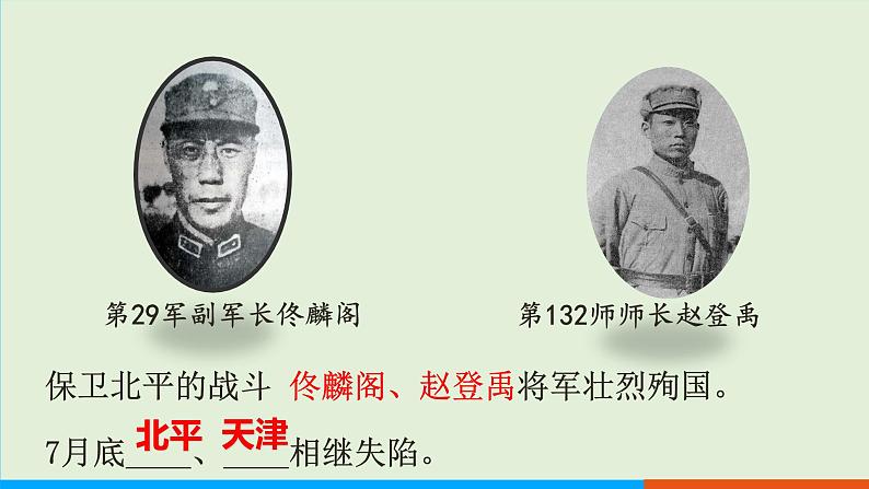 人教部编版历史八年级上册 19《七七事变与全民族抗战》课件第6页