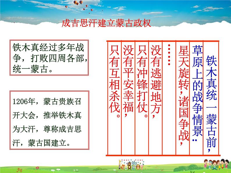 人教版历史七年级下册 第10课 蒙古族的兴起与元朝的建立【课件】06
