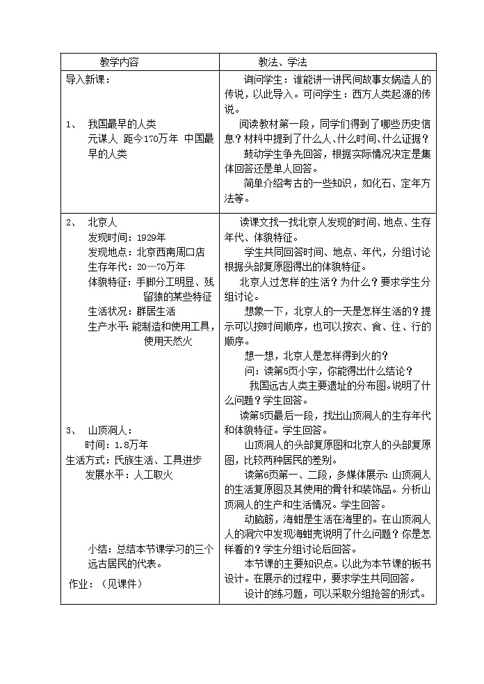 部编人教版7年级历史上册全册教案第2页