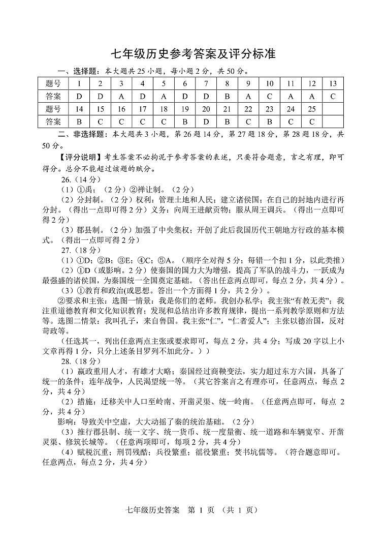 2021--22上期中--七年级答案2第1页