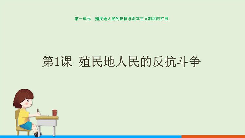 人教部编版历史 九年级下册 第1课 殖民地人民的反抗斗争课件PPT第1页