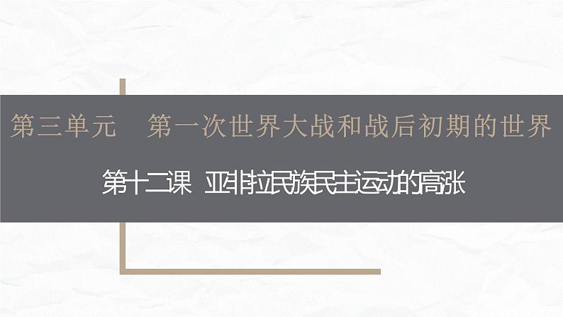 九年级下册第十二课亚非拉民族民主运动的高涨课件PPT第1页