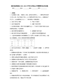 湖北省洪湖市2021-2022学年九年级上学期期中历史试题（word版 含答案）