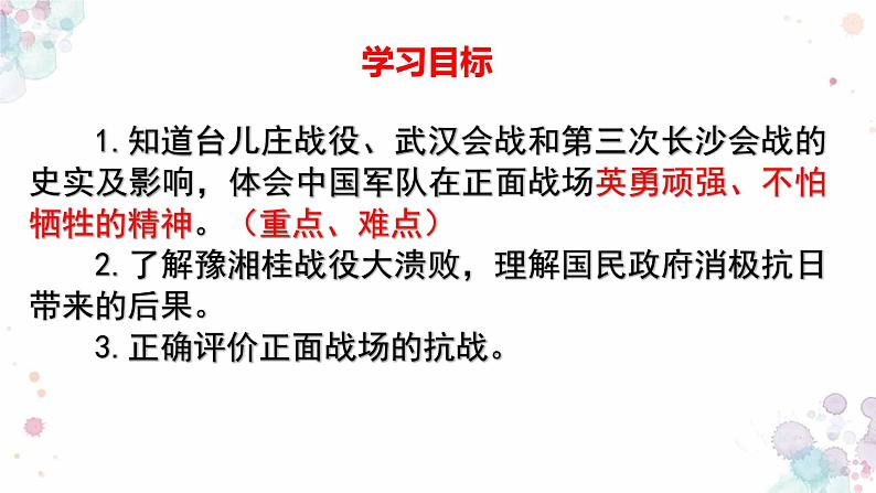 第20课 正面战场的抗战 课件 初中历史人教部编版八年级上册(2021年)04
