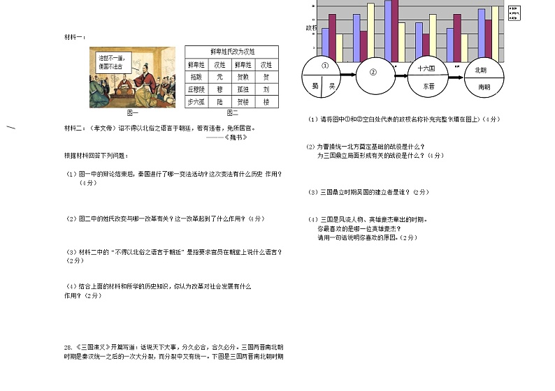 黑龙江省拜泉县2021-2022学年七年级上学期期中考试历史试题(word版 含答案)03