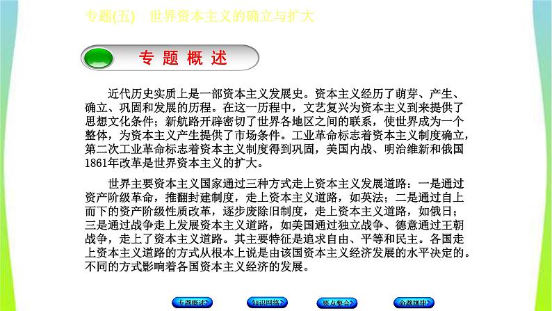 中考历史二轮复习专题(五)世界资本主义的确立与扩大 课件PPT02