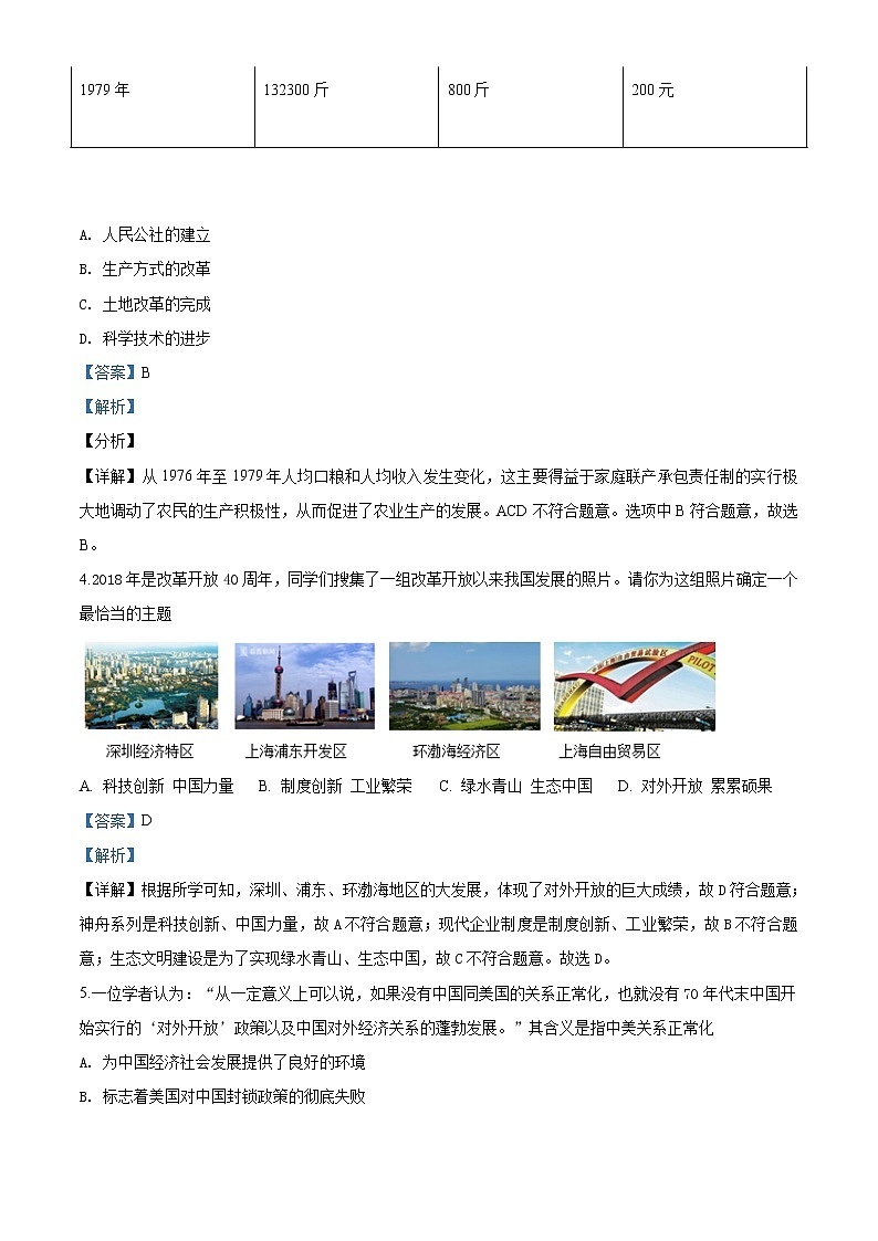 精品解析:宁夏银川北塔、唐西、景博中学2019-2020学年九年级下学期第二次模拟考试历史试题(解析版+原卷版)02
