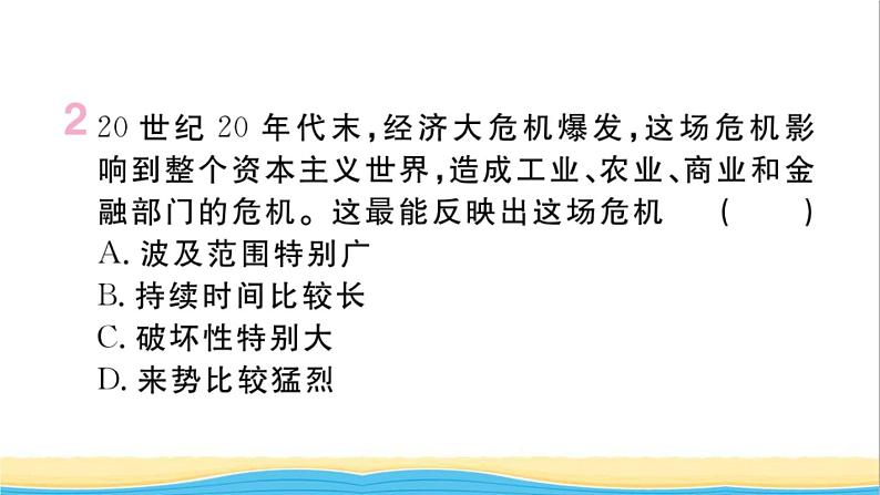 九年级历史下册第四单元经济大危机和第二次世界大战第13课罗斯福新政作业课件新人教版第3页