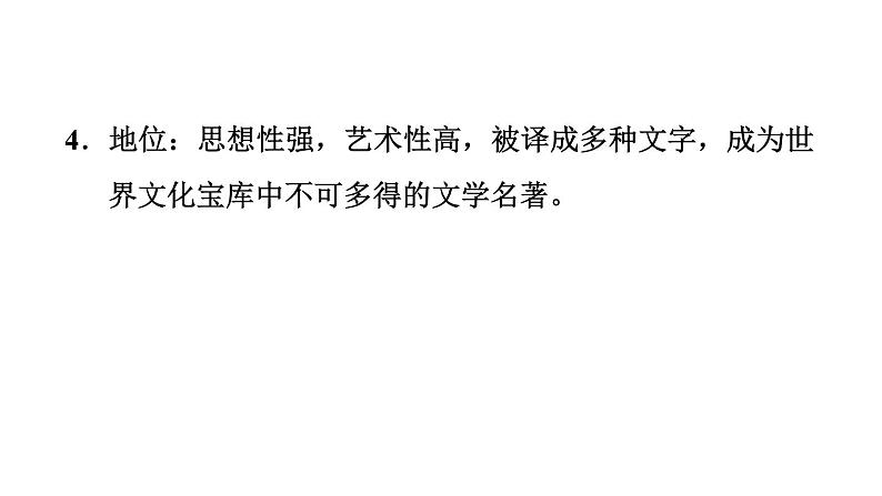 人教版七年级下册历史 第3单元 第21课 清朝前期的文学艺术 习题课件第3页