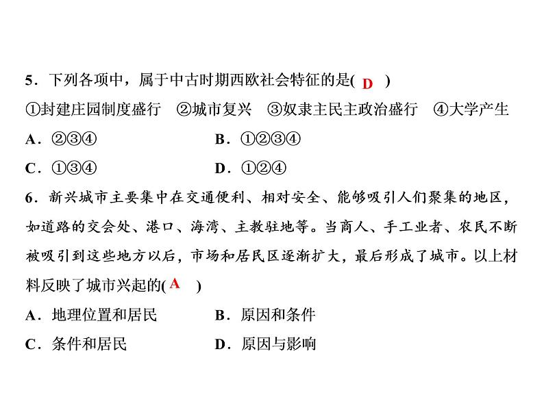 第三单元 封建时代的欧洲 教学课件人教版历史九上04