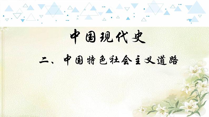 14中国现代史二、中国特色社会主义道路 中考历史总复习课件第1页