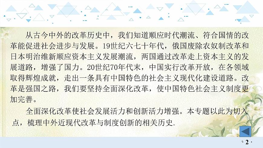 專題三改革與制度創(chuàng)新 中考歷史總復(fù)習課件第4頁