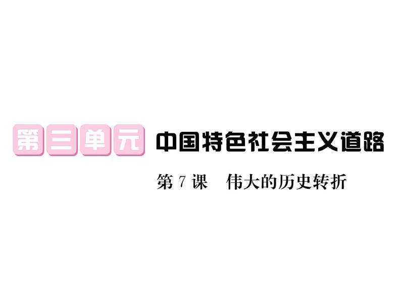 【课堂点睛】部编人教版八年级历史下册课件:第8课 经济体制改革(13张PPT)第1页