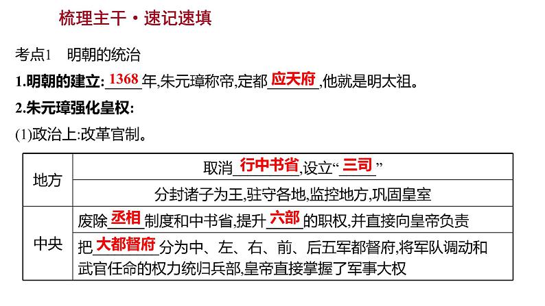 2022 云南历史 中考复习 明清时期:统一多民族国家的巩固与发展 课件第3页