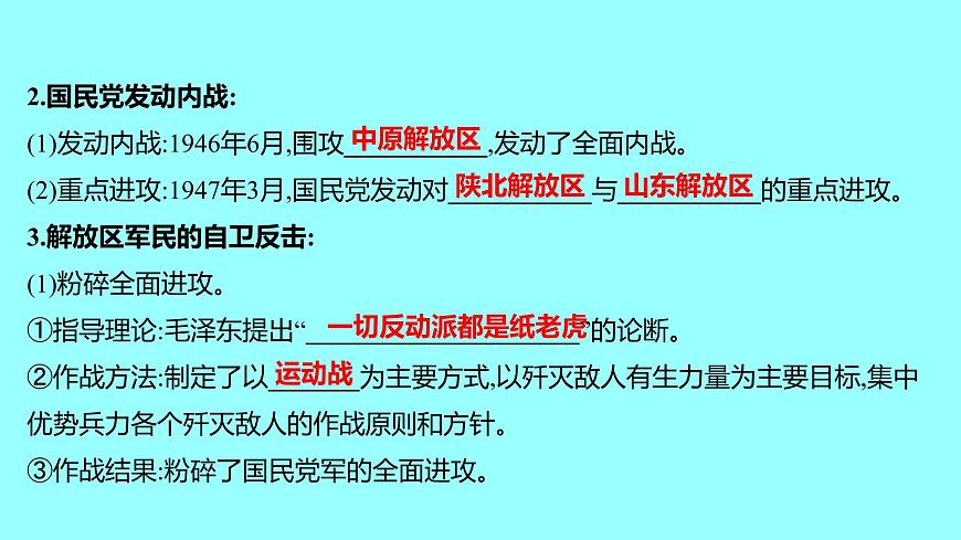 2022 云南 歷史 中考復(fù)習(xí) 第十三單元 人民解放戰(zhàn)爭和近代經(jīng)濟、社會生活與教育文化事業(yè)的發(fā)展 課件第4頁