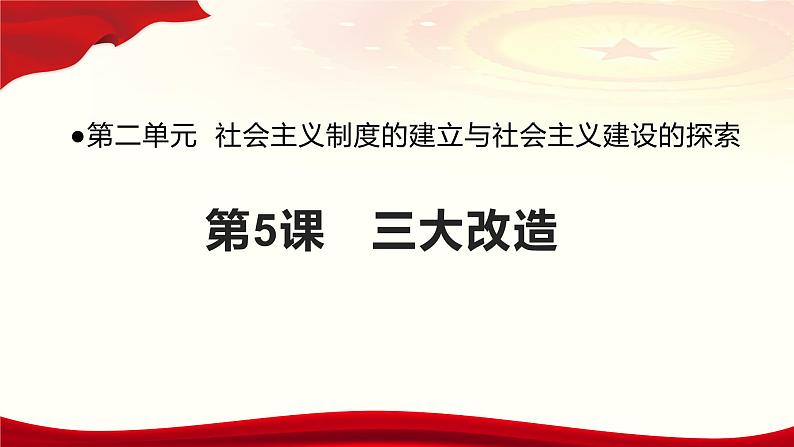第5课 三大改造 备课课件——2020-2021学年部编版历史八年级下册第1页
