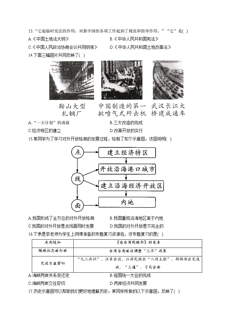 2022届中考历史模拟达标检测卷 (含答案) (7)03