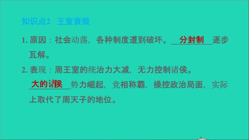 部编版七年级历史上册第二单元夏商周时期：早期国家与社会变革第6课动荡的春秋时期习题课件新人教03