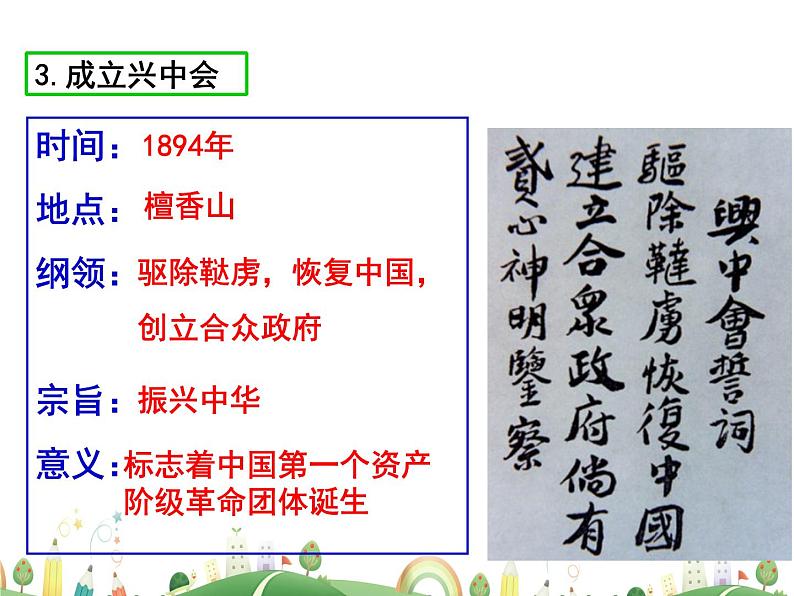 八年级上册历史课件八年级上册历史(RJ)版第8课 革命先行者孙中山第6页