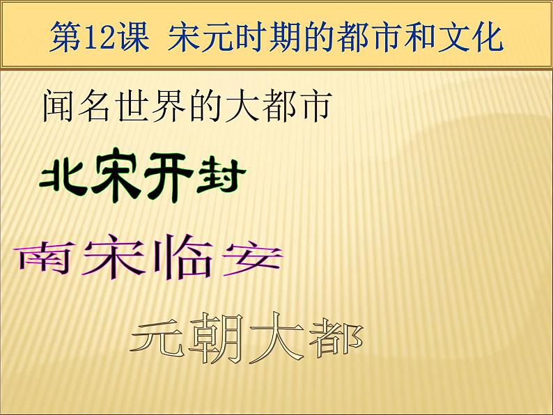 初中历史人教版(部编)七年级下册 第12课宋元时期的都市和文化 5 课件04