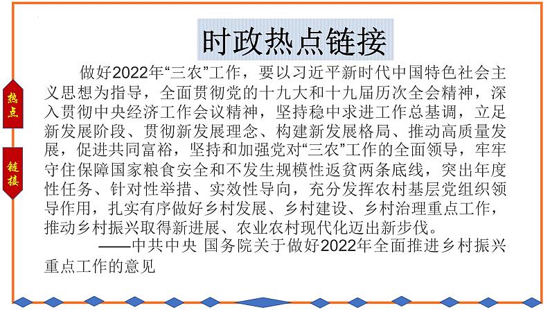 湖北省十堰市丹江口市2022年中考历史二轮专题热点复习(一)乡村振兴-三农问题课件PPT第3页
