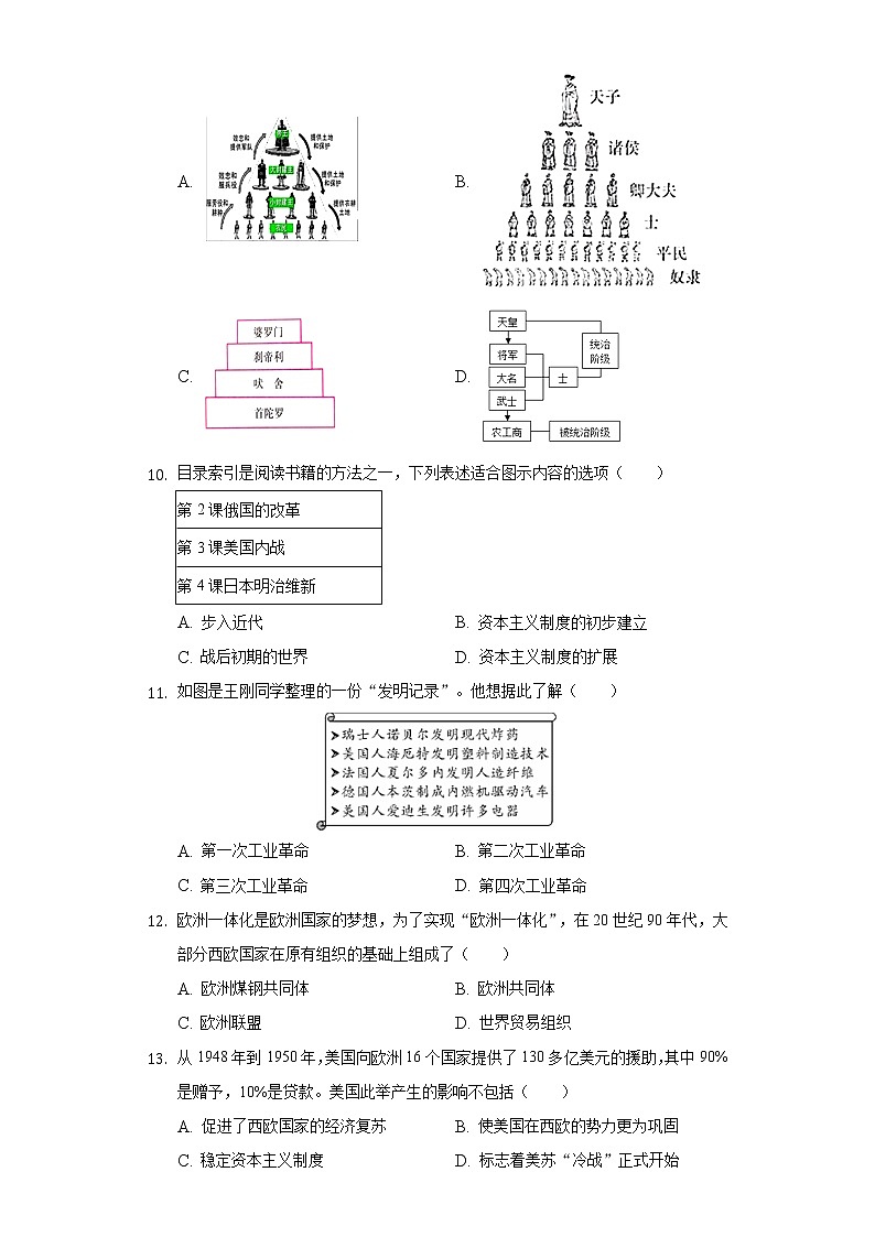 2021年江苏省徐州市丰县欢口中学中考历史模拟试卷(含解析)第3页
