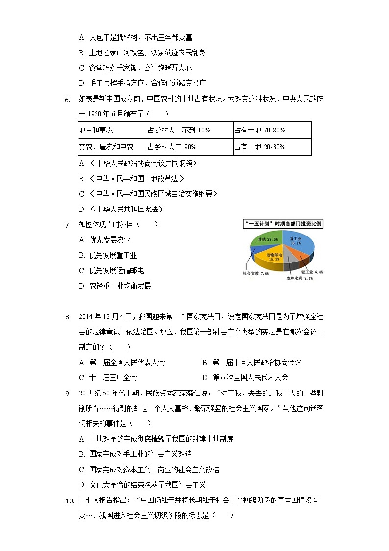 河南省洛阳市洛宁县2020-2021学年八年级(下)期中历史试卷(含解析)第2页