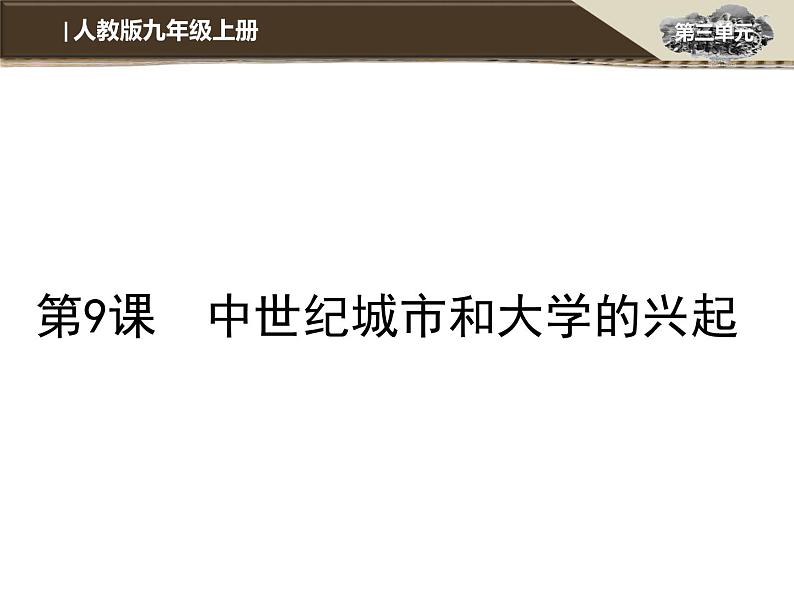 初中历史 人教课标版(部编) 九年级上册 第9课 中世纪城市和大学的兴起 课件第3页