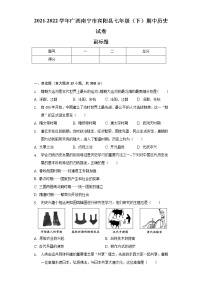 2021-2022学年广西南宁市宾阳县七年级（下）期中历史试卷（含解析）