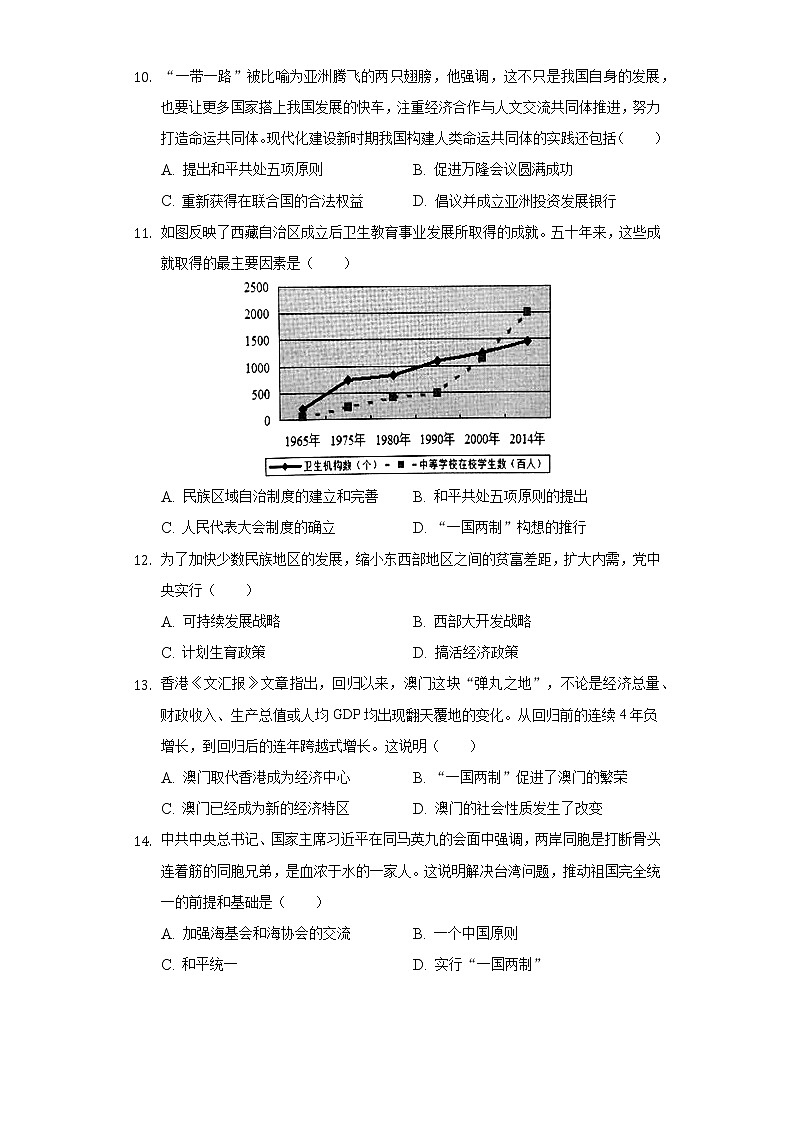 2020-2021学年河南省平顶山市舞钢市八年级(下)期末历史试卷(含解析)第3页