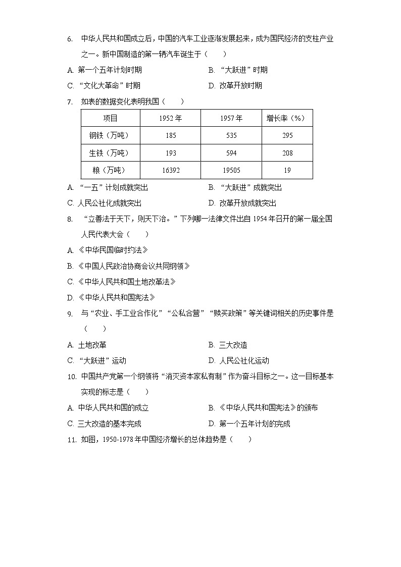 2021-2022学年山东省淄博市周村区七年级(下)期中历史试卷(五四学制)(含解析)第2页