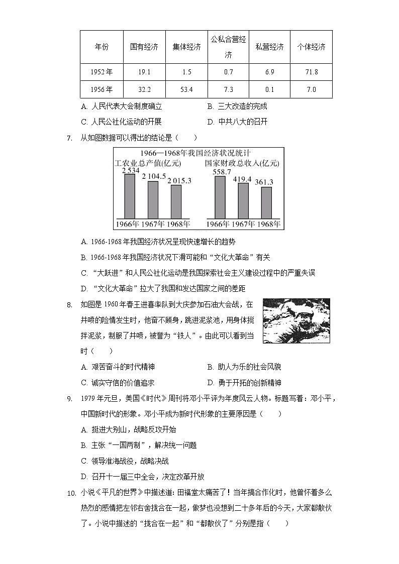 2020-2021学年河北省衡水市景县八年级(下)期末历史试卷(含解析)第2页
