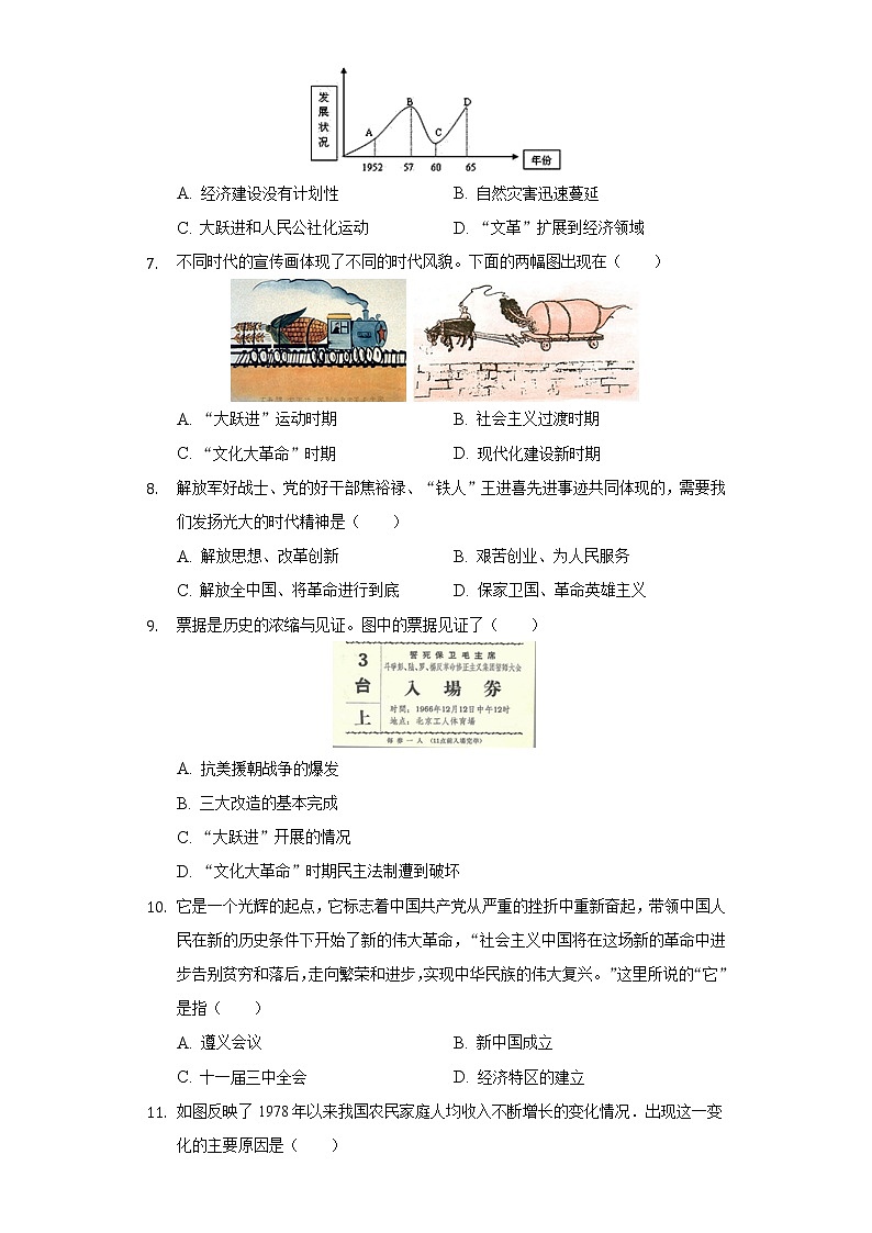 湖南省永州市江永二中2020-2021学年八年级(下)期中历史试卷(含解析)02