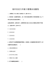 山东烟台长岛中学2021--2022学年度部编初中历史八年级下册期末试卷