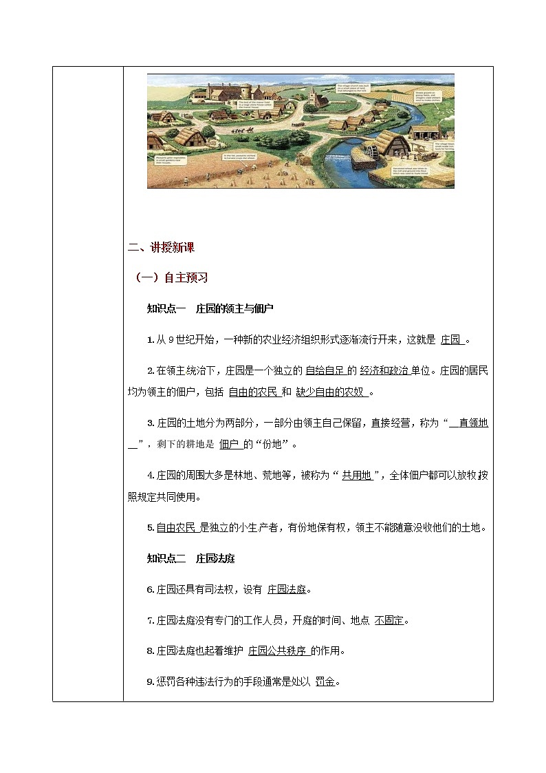 《西歐莊園》教案第2頁