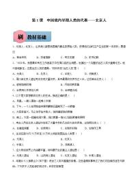 人教部编版七年级上册第一课 中国境内早期人类的代表—北京人优秀课时练习