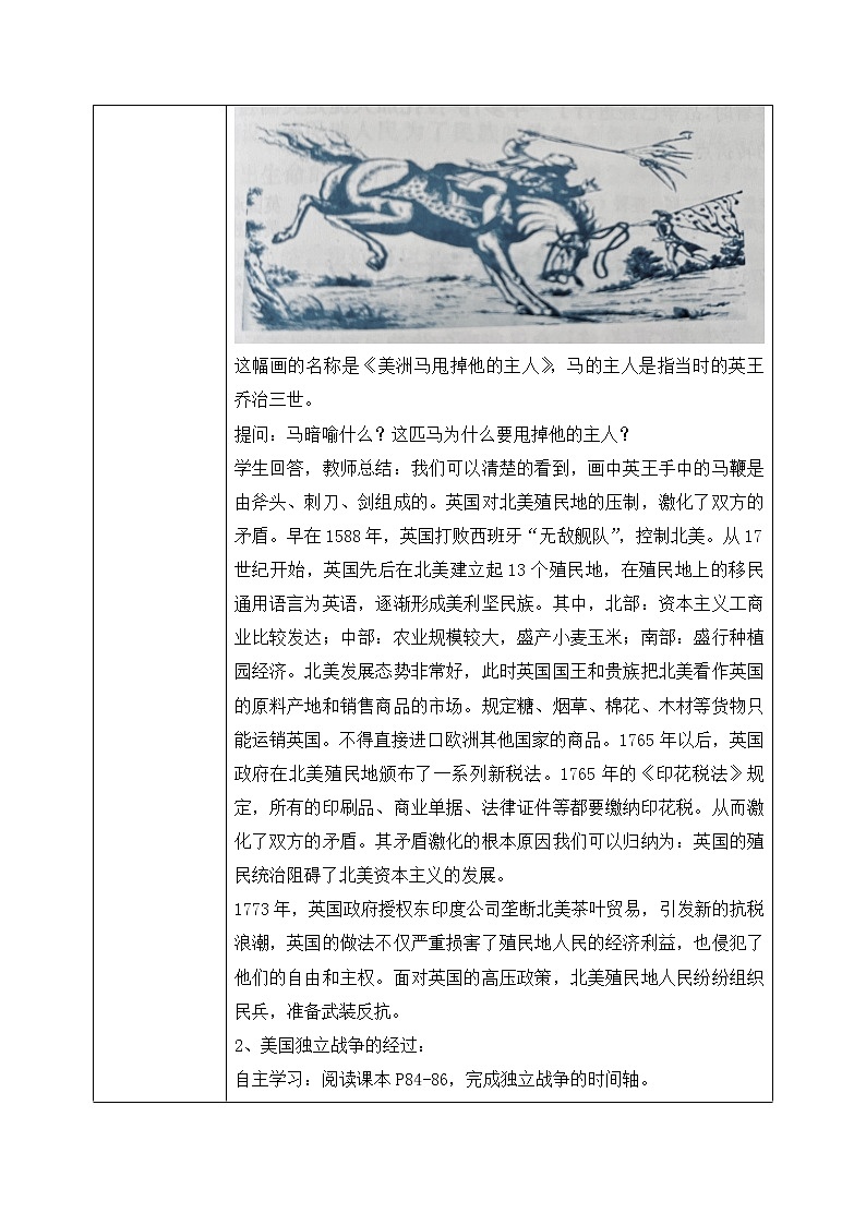 第18課《美國(guó)的獨(dú)立》教學(xué)設(shè)計(jì)第3頁(yè)