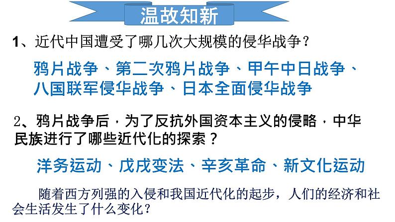 8.25 经济和社会生活的变化 课件 部编版八年级历史上册02