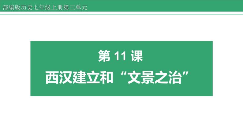 第11课 西汉建立和“文景之治” 课件 2022-2023学年部编版历史七年级上册01