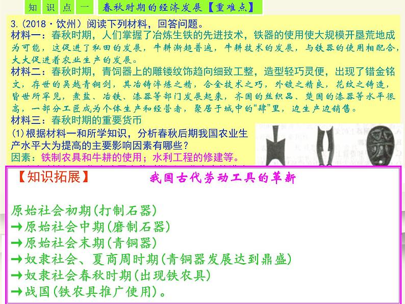 6.人教版中国历史七年级上册《新编基础训练》第6课《动荡的春秋时期》评析课件03