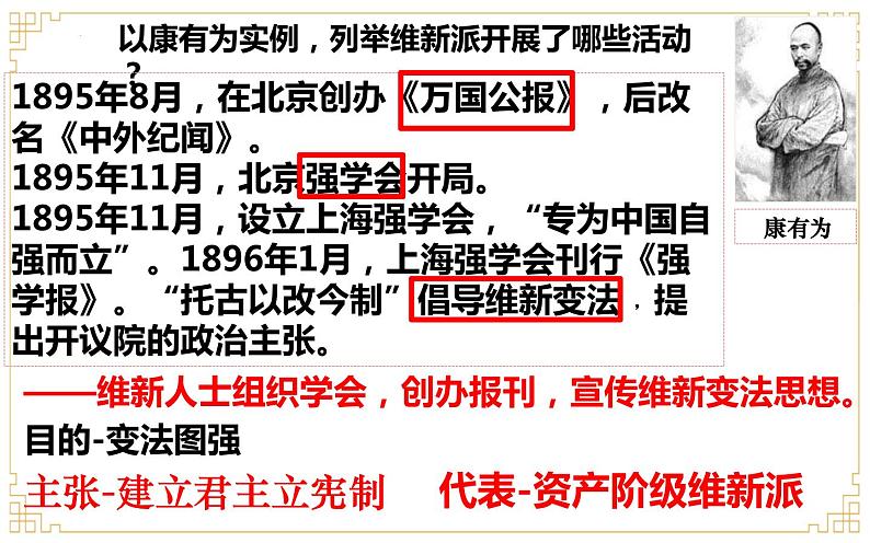 2.6 戊戌变法 课件 2022-2023学年部编版八年级历史上册06