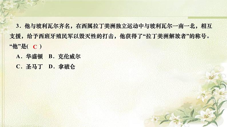 人教部编版九年级历史下册第1课殖民地人民的反抗斗争PPT课件第5页
