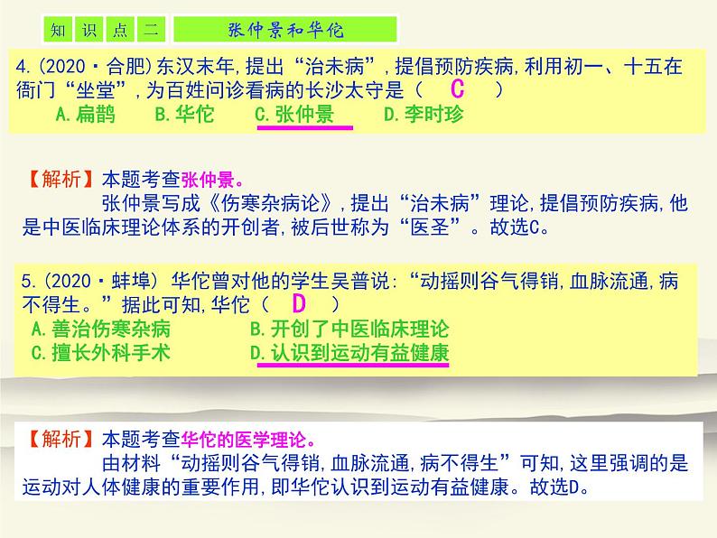 15.人教版中国历史七年级上册《新编基础训练》第15课《两汉的科技和文化》评析课件第3页