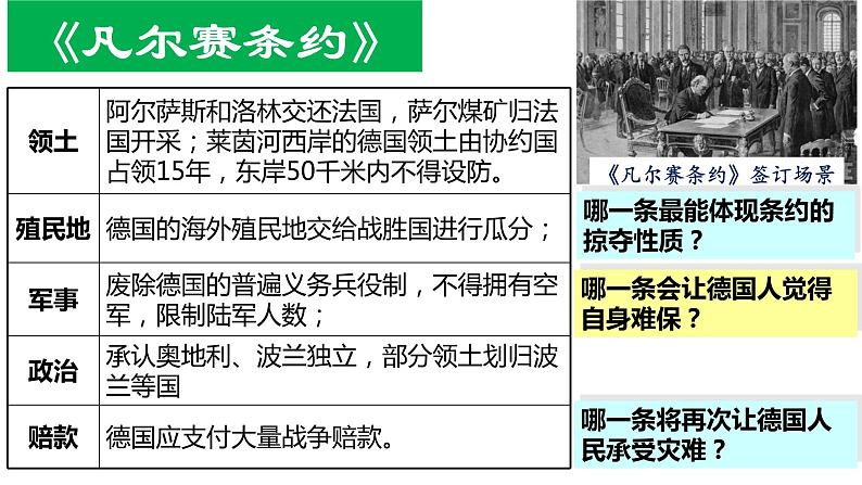 第10课 《凡尔赛条约》和《九国公约》 课件---2021-2022学年初中历史部编版九年级下册第6页
