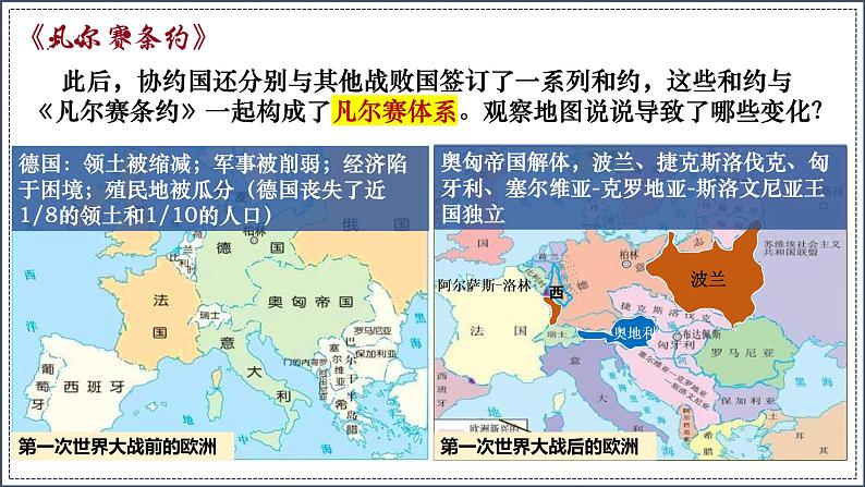 第10课 《凡尔赛条约》和《九国公约》 课件---2021-2022学年初中历史部编版九年级下册第8页