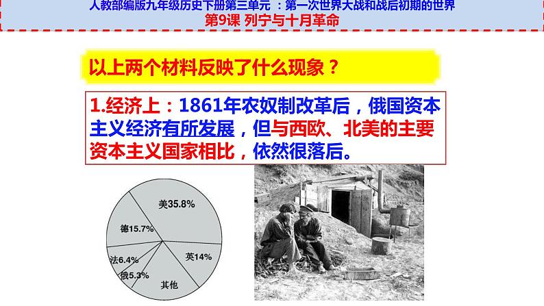 第9课 列宁与十月革命课件---2021-2022学年初中历史部编版九年级下册07