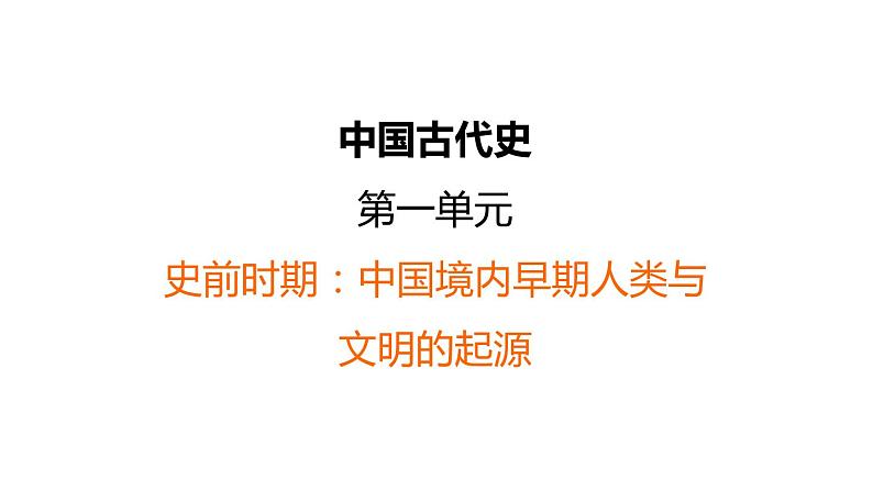 中考历史复习1.史前时期:中国境内早期人类与文明的起源课件第1页
