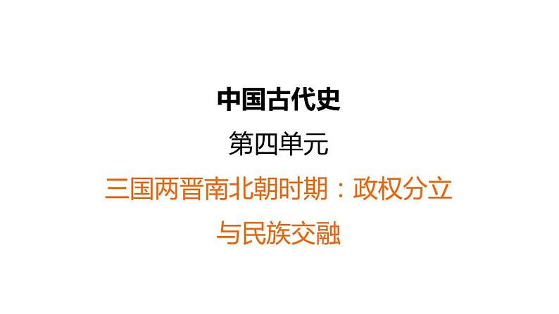 中考历史复习4.三国两晋南北朝时期:政权分立与民族交融课件第1页